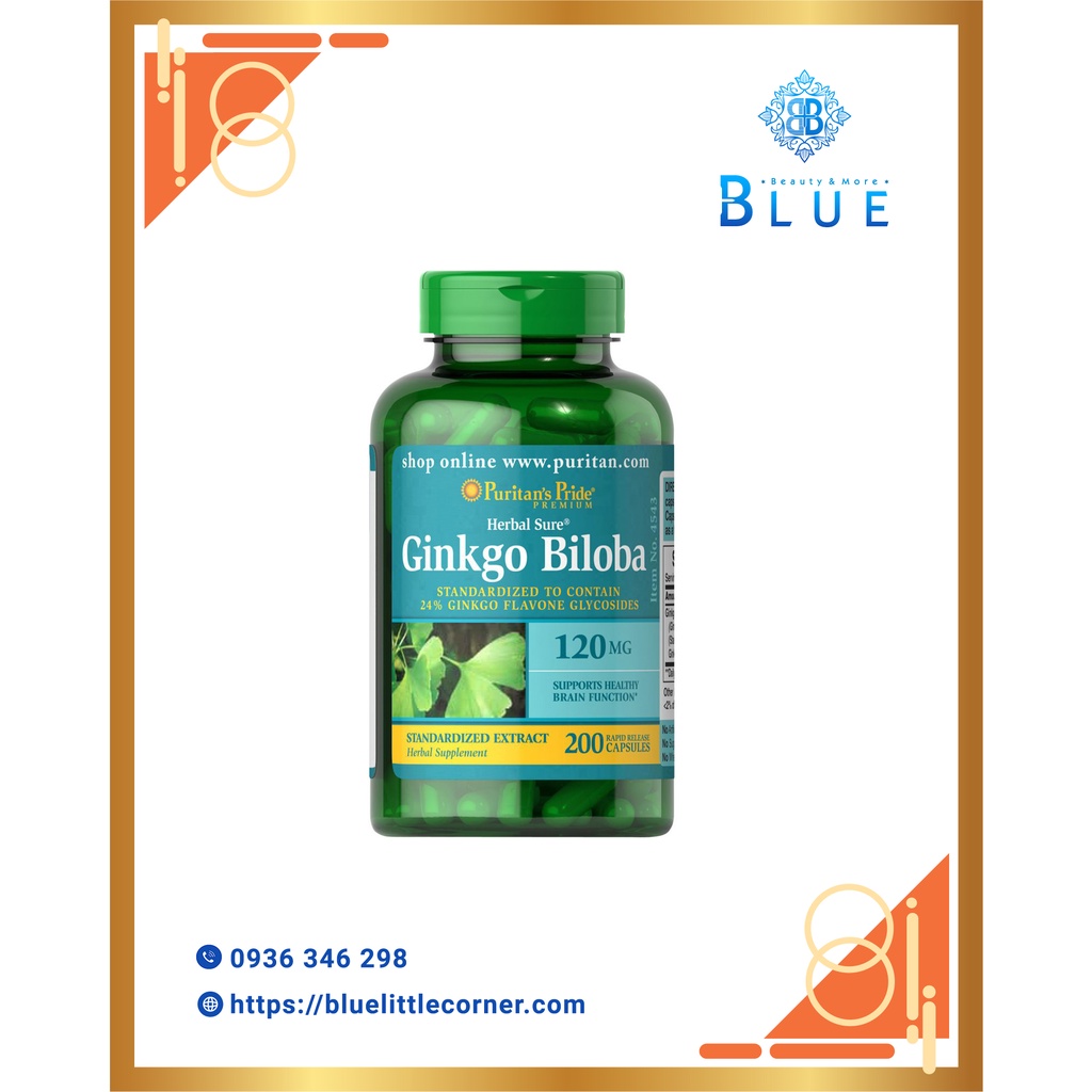 Viên uống tuần hoàn - bổ não Ginkgo Biloba Doctor's Best