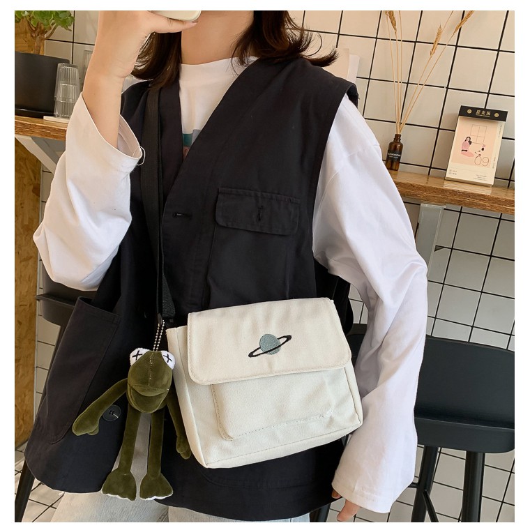 Túi Vải Canvas Đeo Vai Phong Cách Hàn Quốc Dành Cho Nam Nữ - Túi Tote Đeo Chéo Unisex | BigBuy360 - bigbuy360.vn