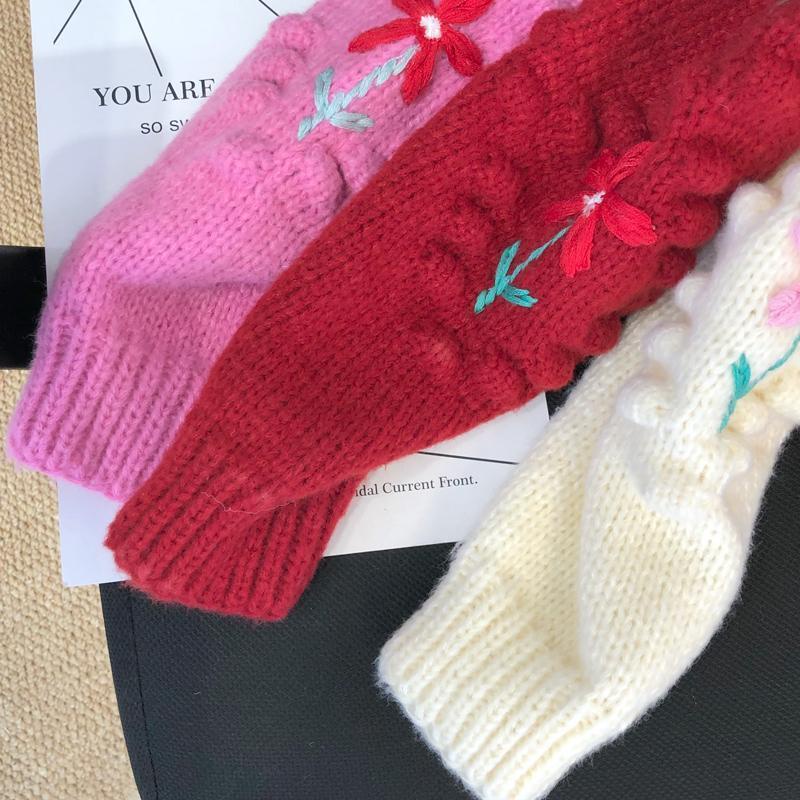Áo Khoác Cardigan Dệt Kim Cổ Tròn Dáng Rộng In Hoa Thời Trang Mùa Đông Cho Nữ