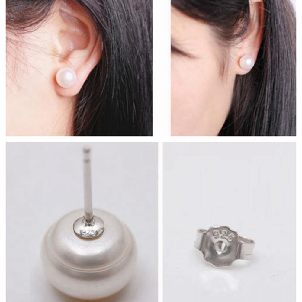 1 Đôi Bông Tai Đính Ngọc Trai Giả Thanh Lịch