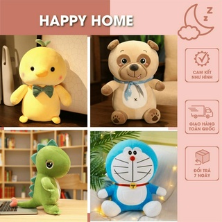 Gấu bông đồ chơi nhiều con vật cho bé ôm đáng yêu, Thú nhồi bông vải nhung mềm size 40cm