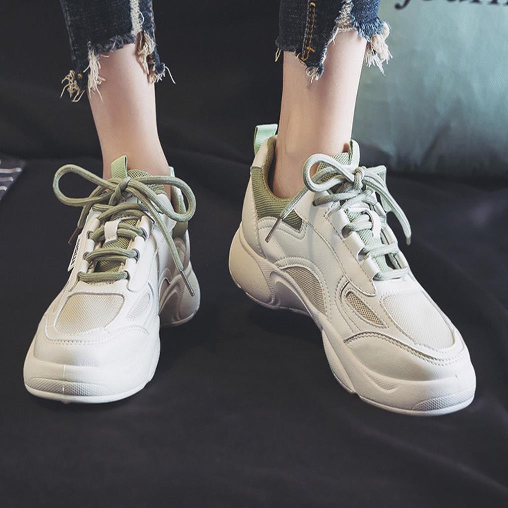 Giày Sneaker Nữ TOPSHOES MS12 Giày Thể Thao Nữ Đế Êm Form Nhẹ Với Phối Màu Trẻ Trung Chính Hãng TOPSHOES Size 36 - 39