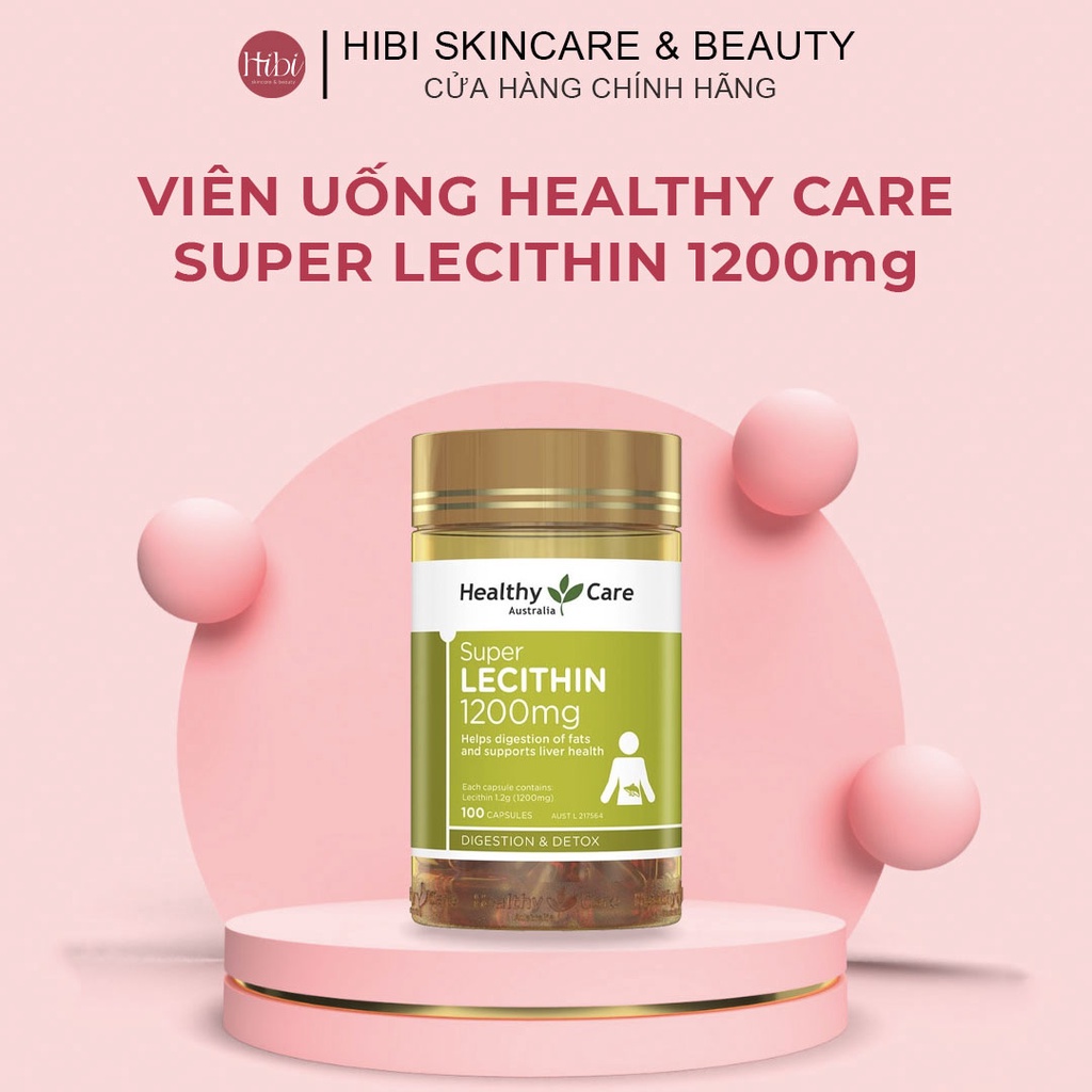 Mầm Đậu Nành Healthy Care Super Lecithin 1200mg , Hàng Chính Hãng Úc