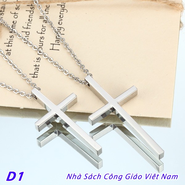 Dây chuyền Thánh Giá cho nam D1 Hợp kim không gỉ - Dây chuyền Công Giáo - Nhà Sách Công Giáo Việt Nam