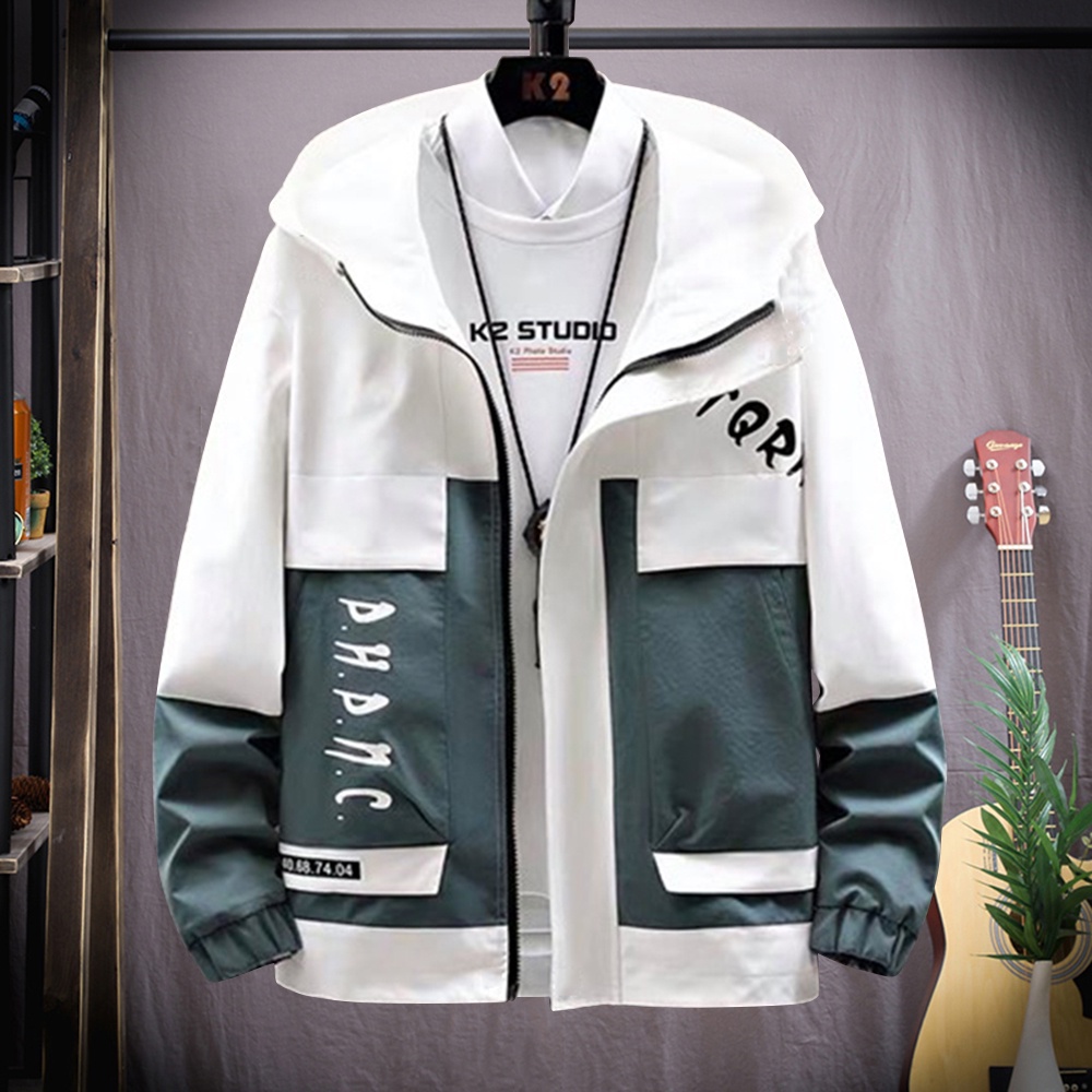 Bộ Quần Áo Thu Đông Nam Áo Khoác Nhẹ Khoá Kéo Phối Màu Thanh Lịch Kèm Quần Jogger Bo Gấu ZENKODLMEN SET NAM 90000133