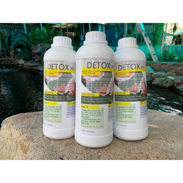 DETOX W+ khử Clo tức thì cho hồ cá