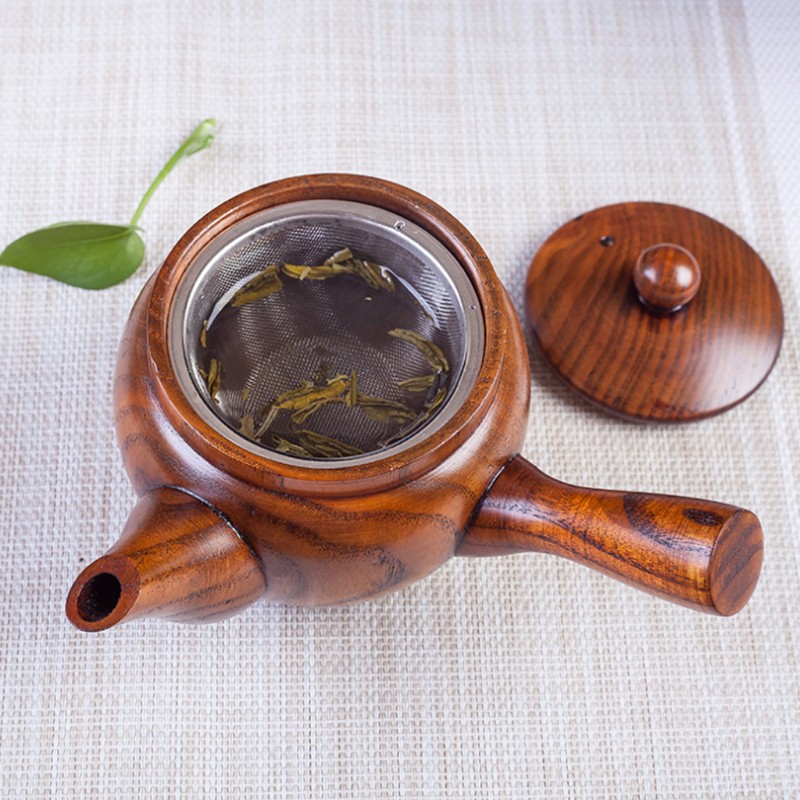 Ấm Pha Trà Bằng Gỗ Phong Cách Trung Quốc