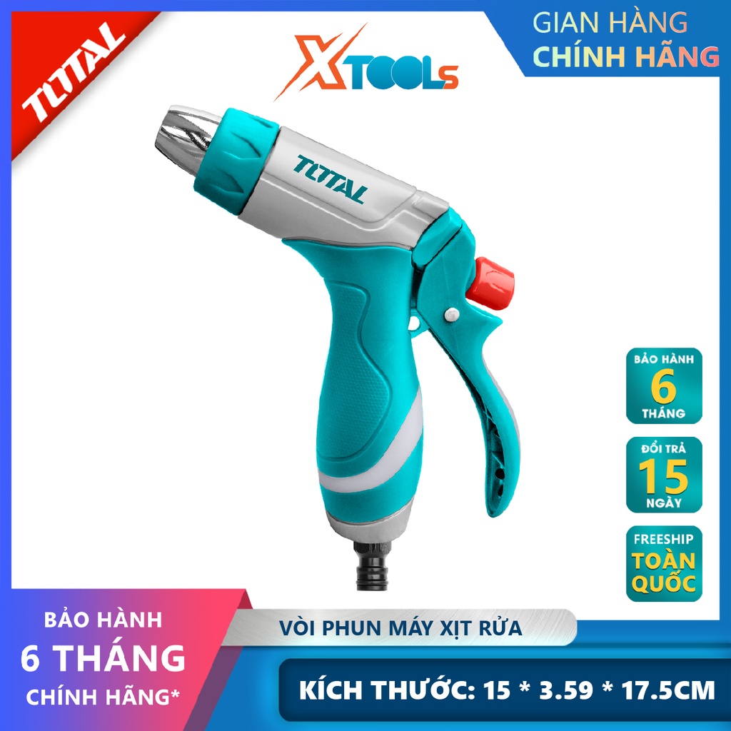 Vòi phun máy xịt rửa TOTAL THZATN1031 vòi xịt phun nước 3 tia Kích thước 15*3.59*17.5cm,Vòi xịt rửa, phun nước [XTOOLs]