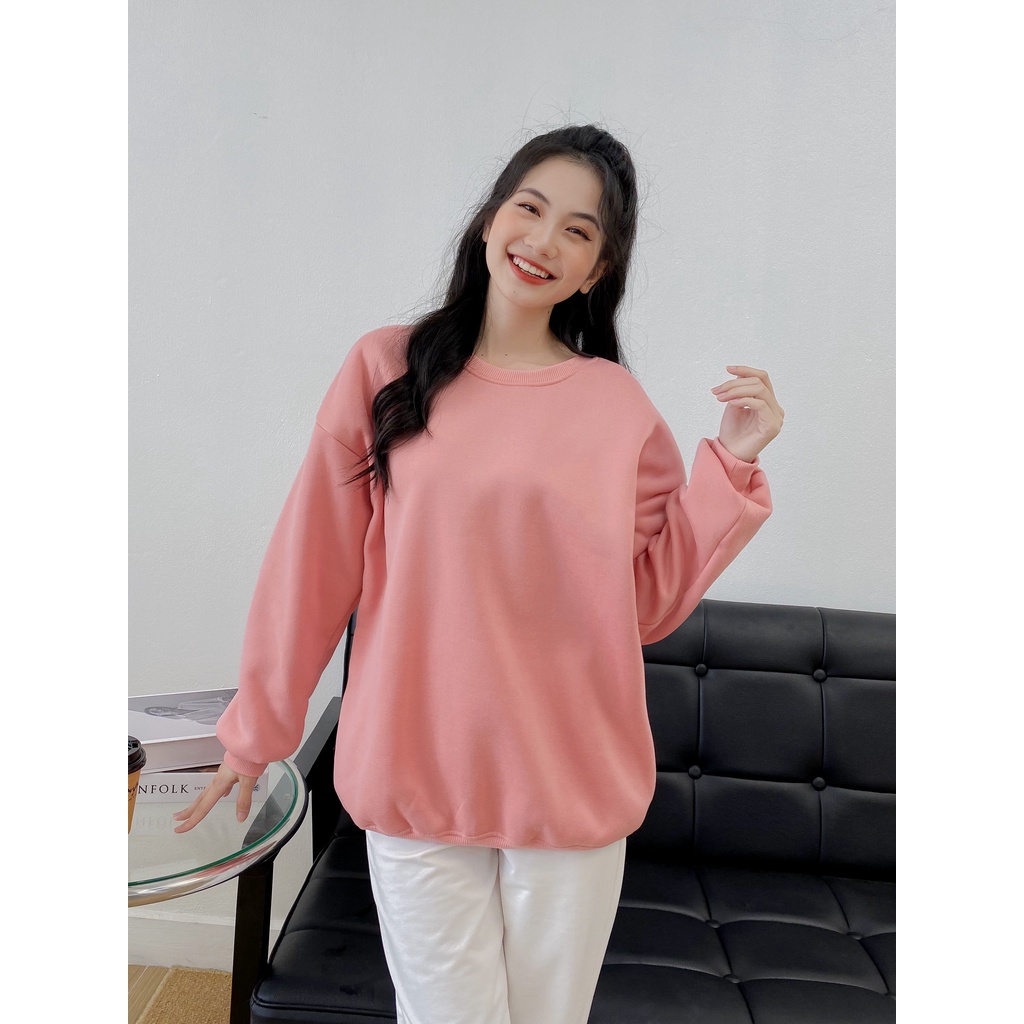 [HÀNG CÓ SẴN] Áo nỉ oversize May Boutique áo nỉ dài tay trơn màu basic ABS21H_110.001 | BigBuy360 - bigbuy360.vn