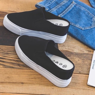 [ Sẵn 36 37 38 ] Giầy sục trơn độn đế cao 7cm