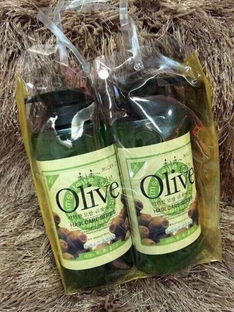 Cặp dầu gội xả olive Hàn Quốc