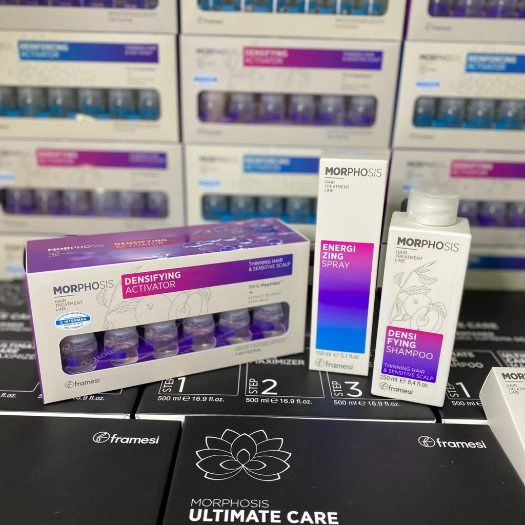 Dầu gội chống rụng tóc kích thích mọc tóc dầu gội Framesi cho da nhạy cảm phục hồi kiềm dầu Morphosis Densifying