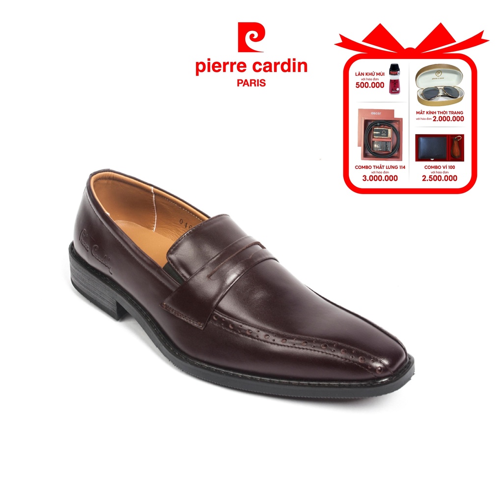 Giày Tây Nam Pierre Cardin Brown Penny Loafer Cement PCMFWLB046BRN