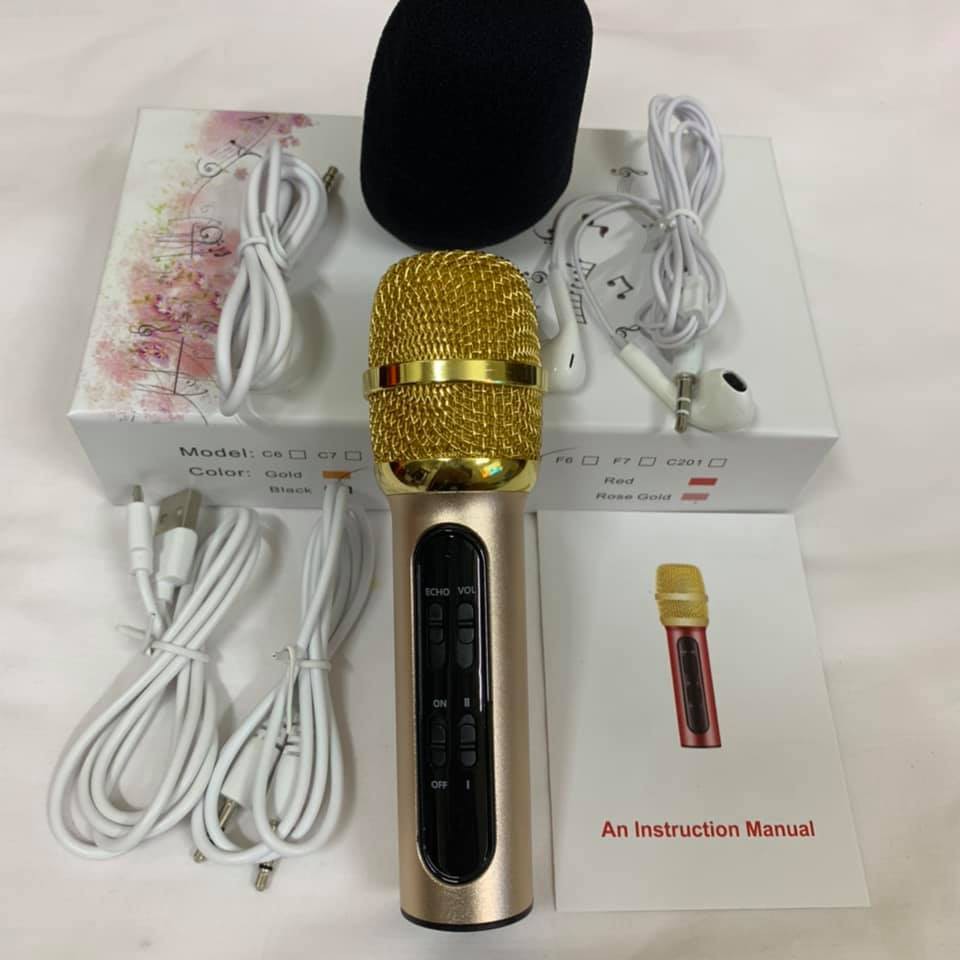 Bộ Micro C11 Live Stream, Hát Karaoke Chuyên Nghiệp Mới, Đầy Đủ Phụ Kiện Tai Nghe, Cáp Sạc, Dây Live, Dây Lấy Nhạc ...