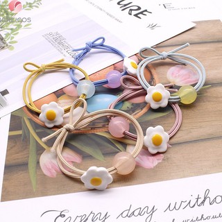 Set 10 Dây Cột Tóc Buộc Tóc Hình Hoa Trứng Dễ Thương Cao Cấp Nhiều Màu