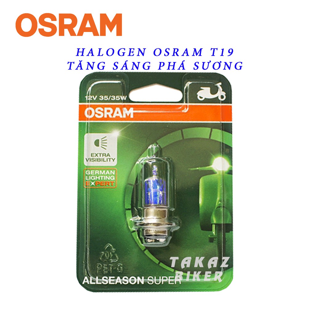 Bóng đèn HALOGEN OSRAM T19 - Tăng sáng vàng nắng 35W Xe Dream, Wave, Wave 100, Future 1