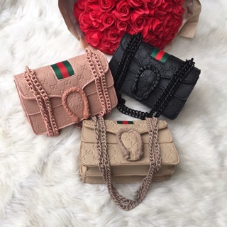 Túi đeo chéo nữ, túi đeo chéo khoá rồng full màu rập vân CG