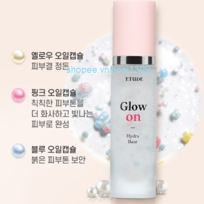 Kem lót, Gel lót có nhũ, kem lót bắt sáng Etude House Glow on Base 30ml, kèm bill web, mẫu mới date 2024 | BigBuy360 - bigbuy360.vn