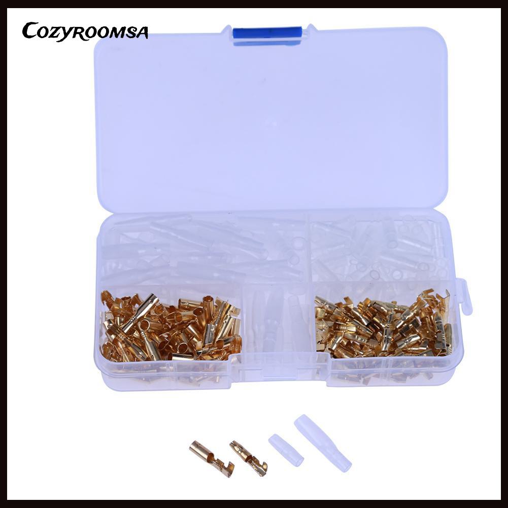 Hộp 240 phụ kiện nối dây điện 2 đầu đực cái cỡ 3.5mm đa năng tiện dụng