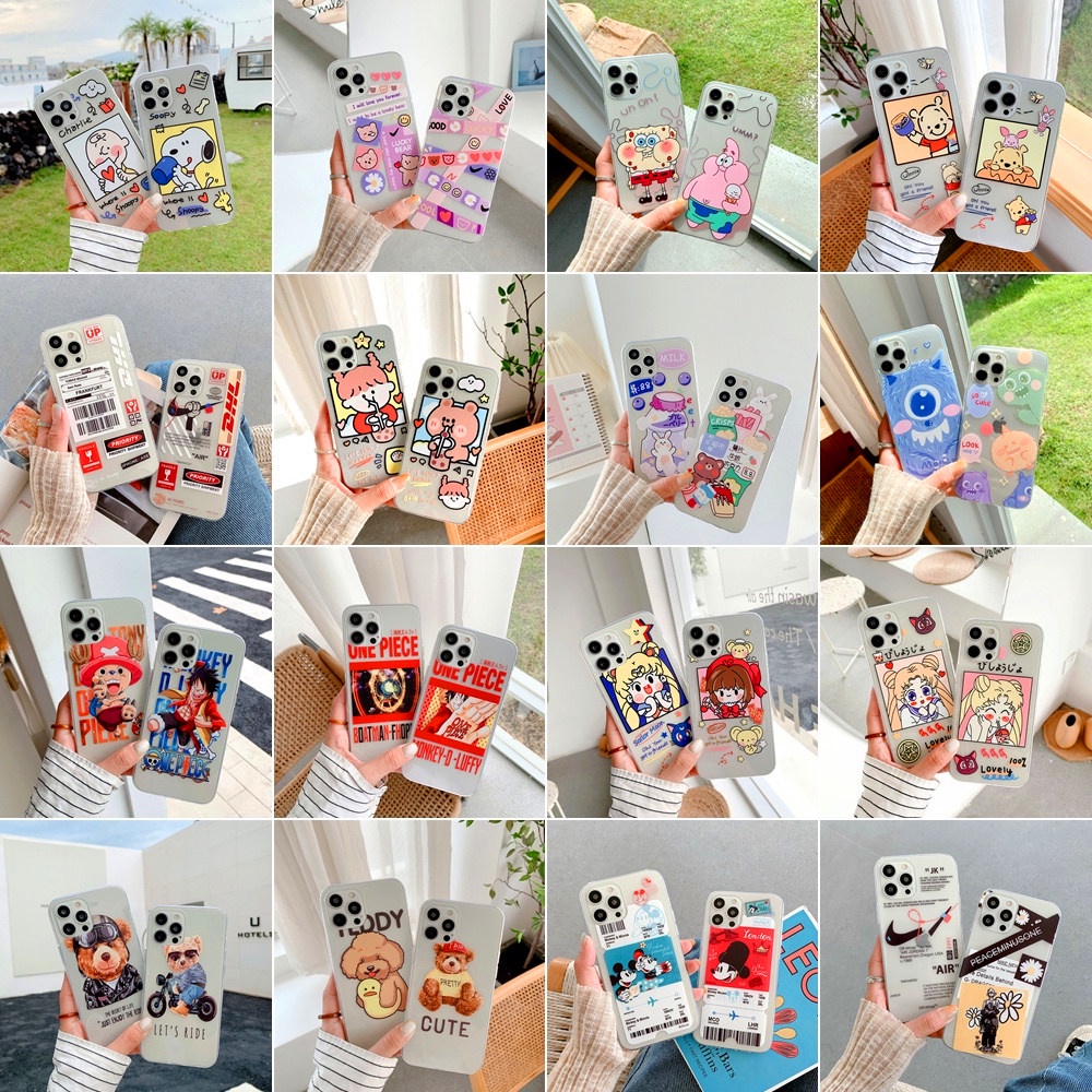 Ốp điện thoại silicone TPU mềm trong suốt in hoạt hình cho Samsung Galaxy On7 J730 J710 J7 2016 J6 J530 J5 J4 Plus J210
