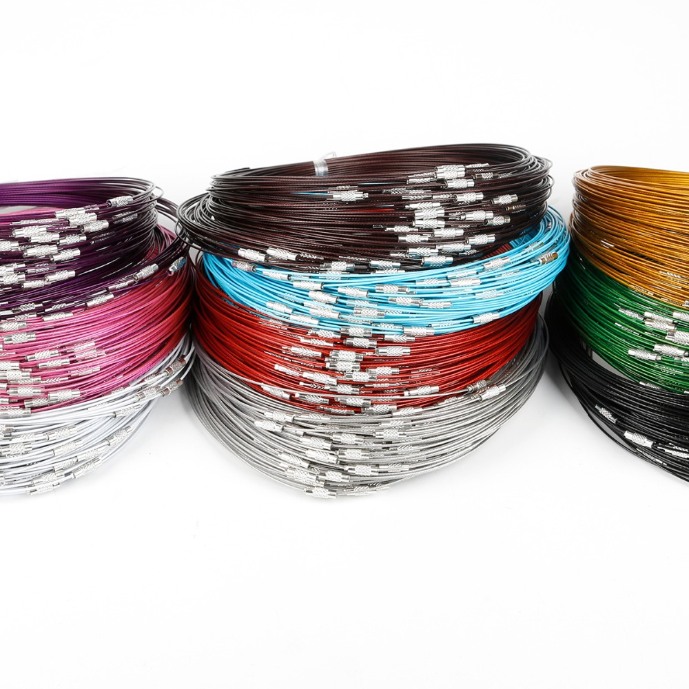 Set 10 dây thép không gỉ 46cm làm dây chuyền trang sức thủ công