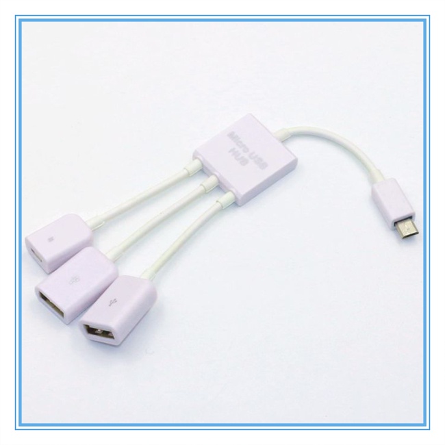 Cáp chuyển đổi 3 trong 1 cho bàn phím và chuột chơi game Hệ thống điện thoại di động Android với nguồn năng lượng một cho ba, trung tâm V8 một cho ba.  Transfer 3 in 1 to a keyboard and a game mouse