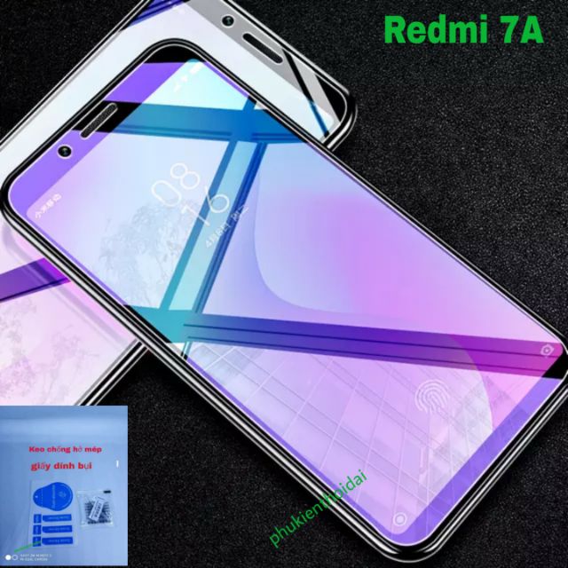 Cường lực Xiaomi Redmi 7A FREESHIP Từ 50k tím chống tia UV hại mắt