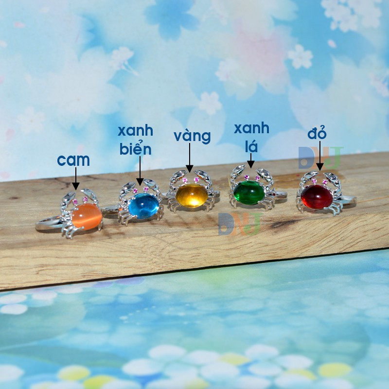 NHẪN CON CUA  BẠC Ý 950