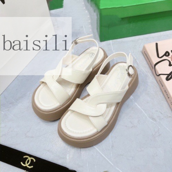 SANDAL XUỒNG BAISILI - GIÀY THỜI TRANG QUAI NGANG CHÉO PHONG CÁCH HIỆN ĐẠI ĐẾ CAO BS220705