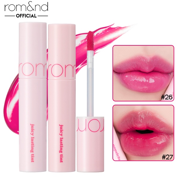 (Mầu Mới 26,27) Son Tint Lì Romand Juicy Lasting Tint