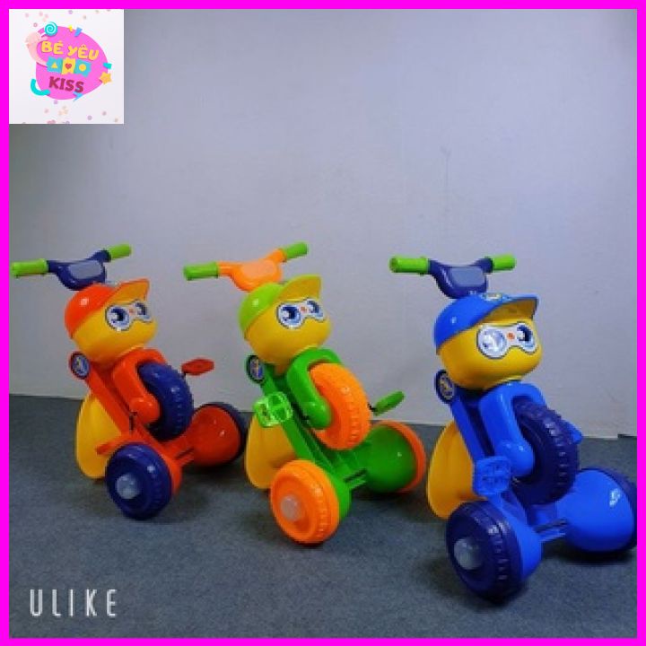 Xe đạp con kiến 3 bánh ,bánh xe phát sáng có đèn gấp gọn tiện lợi
