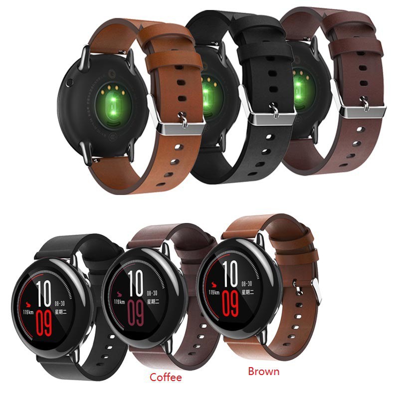 Dây đeo da 22mm thay thế cho đồng hồ thông minh Xiaomi Huami Amazfit Sport