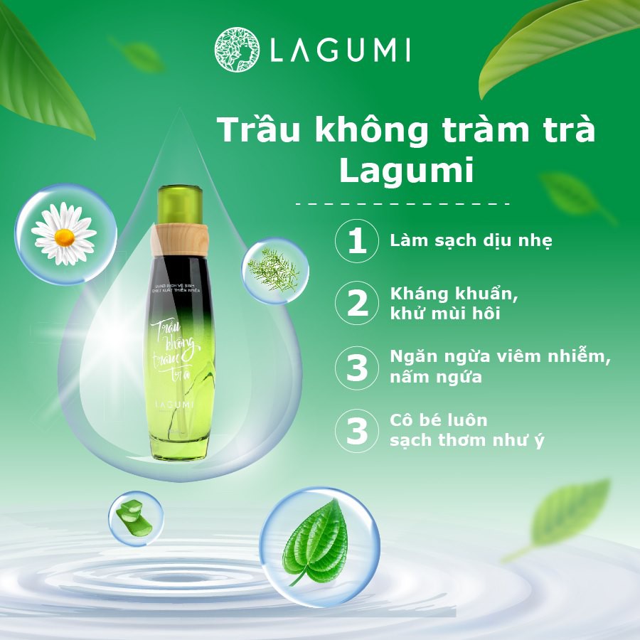 Lagumi - Combo 02 Dung dịch vệ sinh lagumi tặng 1 son không chì lagumi