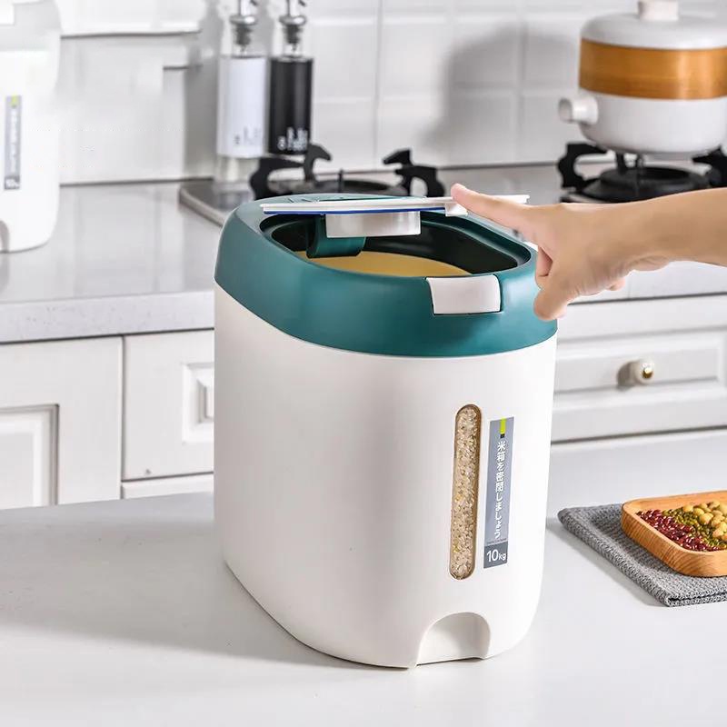Hộp Nhựa Đựng Gạo 5kg 10Kg Chống Côn Trùng Chống Ẩm Tiện Dụng Cho Nhà Bếp