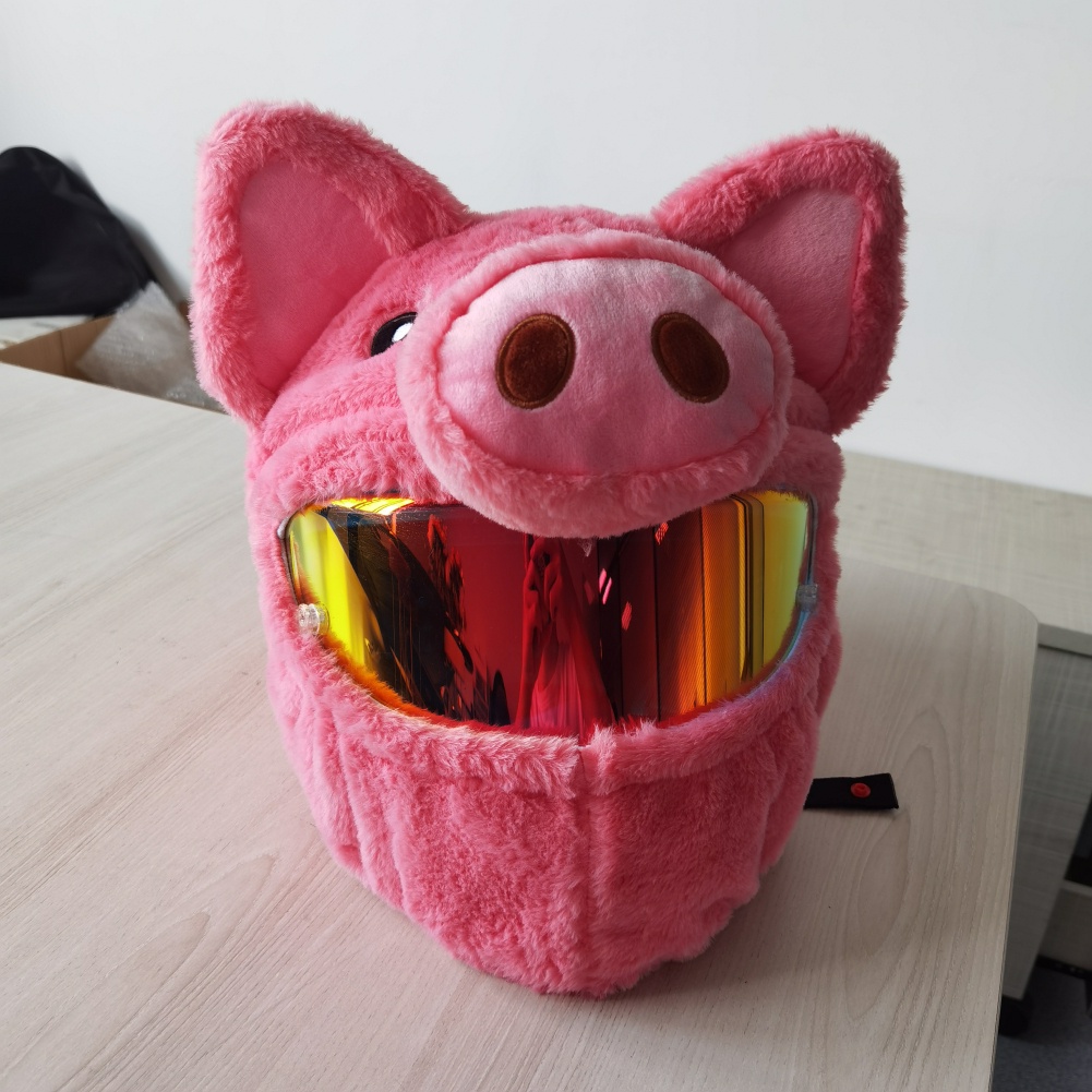 Mũ Bảo Hiểm Xe Máy Có Hoạt Hình Hài Hước Mũ Bảo Hiểm Bảo Vệ Hình Thú Ngộ nghĩnh Full Face Carbon Moto Gear Dành Cho Người Đi Xe Đạp Quà Tặng