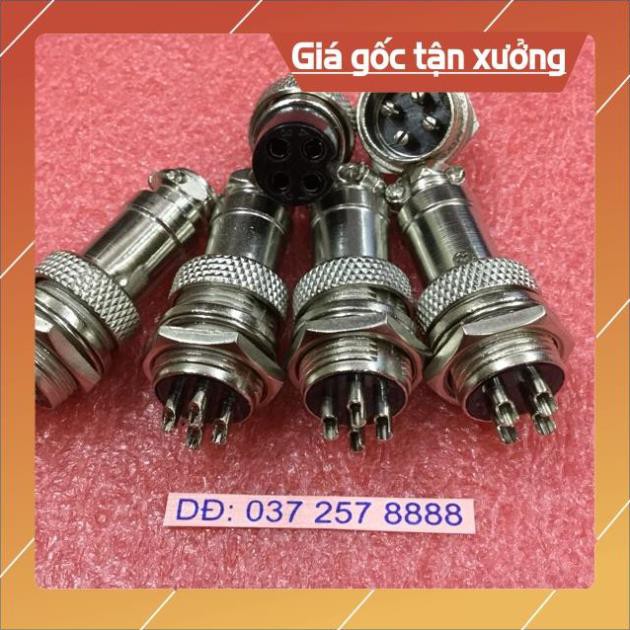 . 5 Jack sắt M16 GX16 bộ đực cái 4 P(5 chiếc ) ..