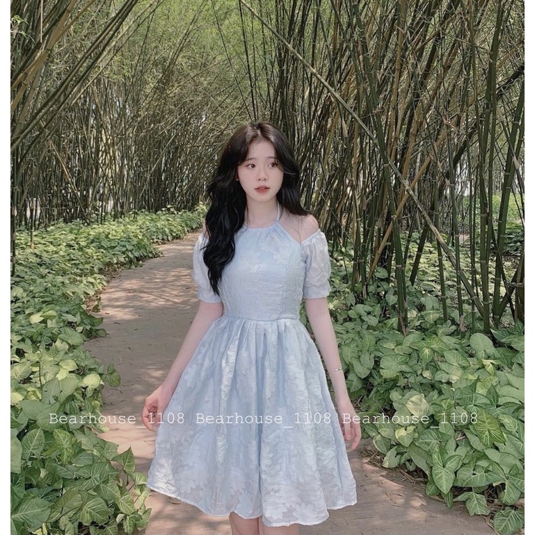 ❌ ĐẦM VÁY CỔ YẾM IN HOA OVANGA 🌷