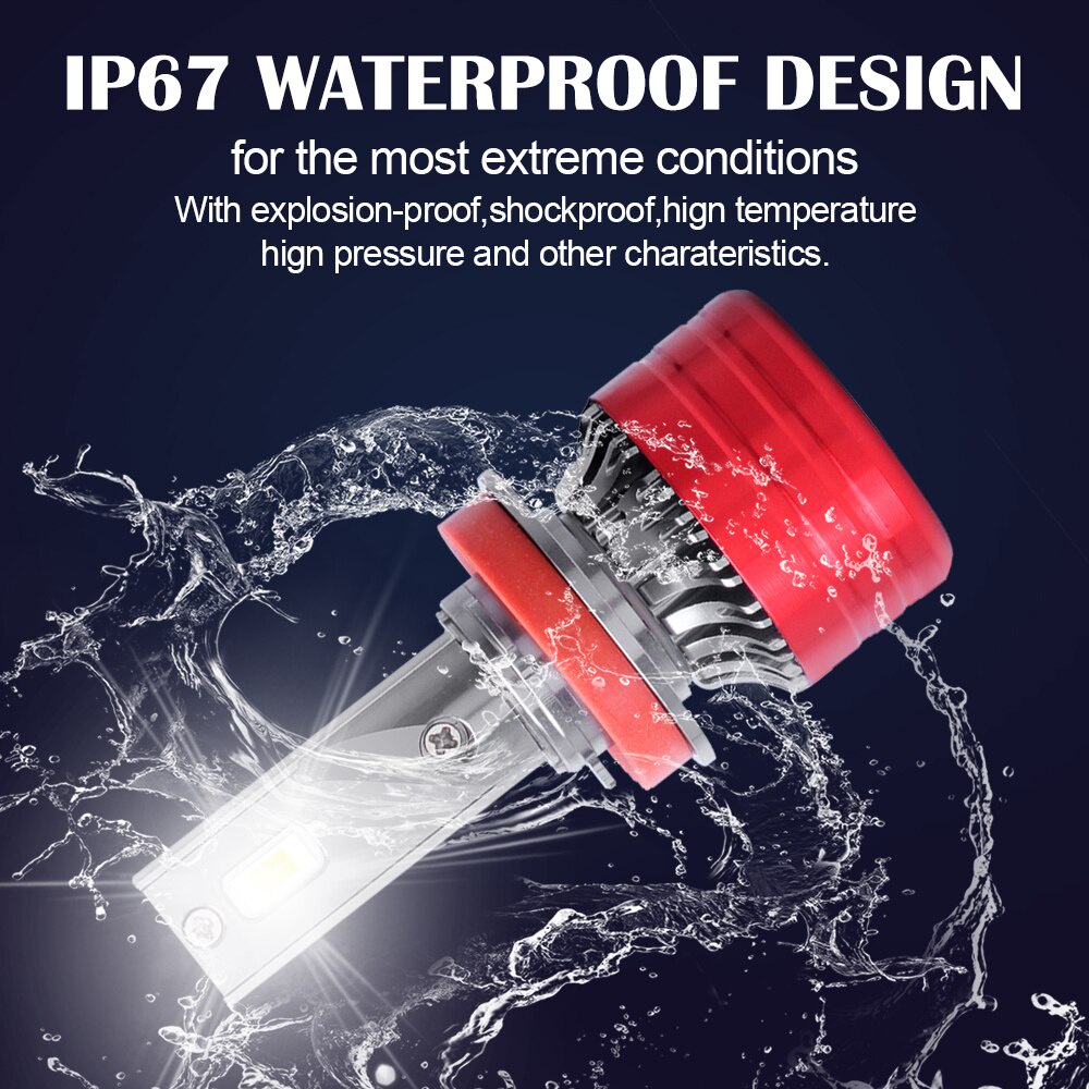 2 Đèn Pha LED Siêu Sáng 30000LM H7 H4 H1 H8 H11 H3 HB3 9005 HB4 9006 110W 6500K Cho Xe Hơi