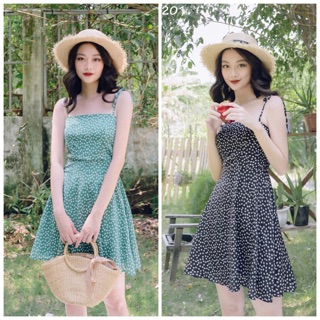 Đầm hoa nhí 2 dây xv