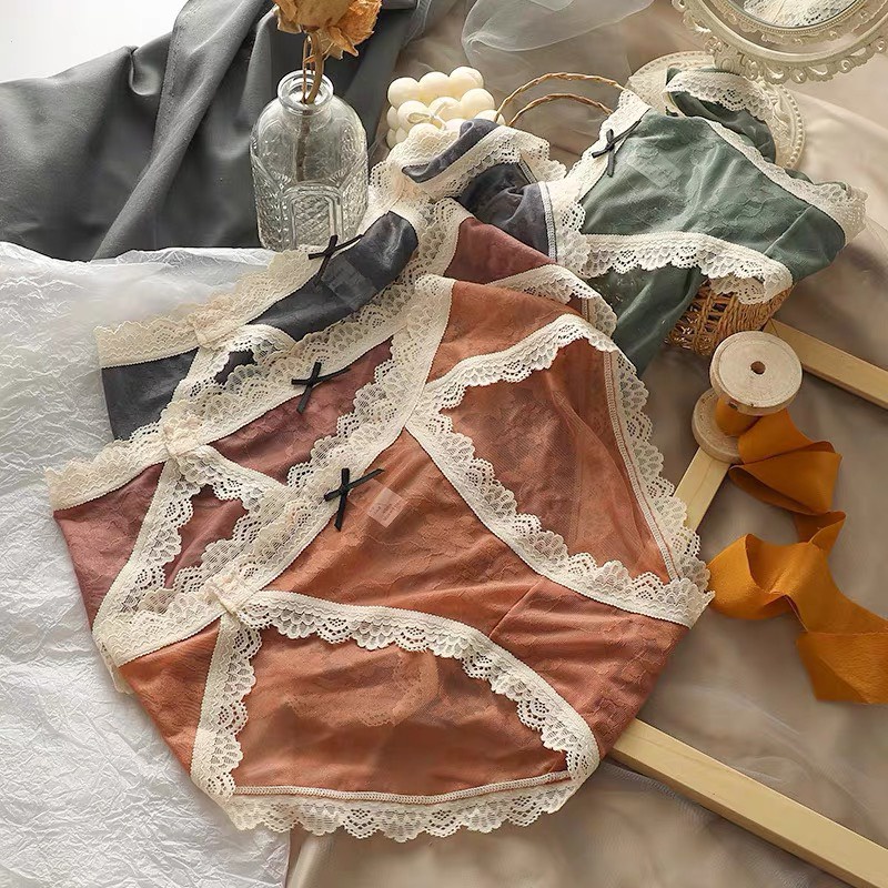 Sét 10 Quần Lót Nữ ❤️Quần Chíp Su Viền Ren Cao Cấp Mềm Mại Kháng Khuẩn Sexy Gợi Cảm QL19