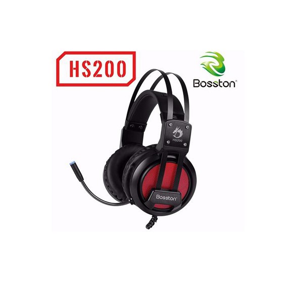 ai Nghe Gaming Chụp Tai Headphone Có Dây BOSSTON HS-200 - Tai Nghe Nhạc Có Mic Máy Vi Tính Laptop | BigBuy360 - bigbuy360.vn