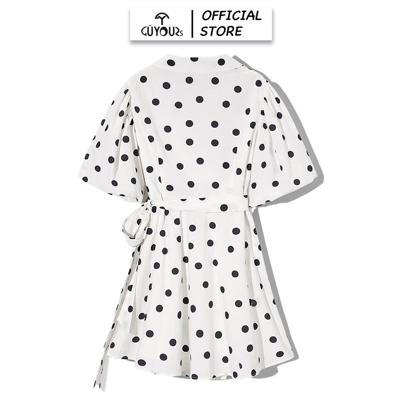 Váy thiết kế GUYOURs đầm họa tiết chấm bi đi chơi dự tiệc siêu đáng yêu GUV115 | BigBuy360 - bigbuy360.vn