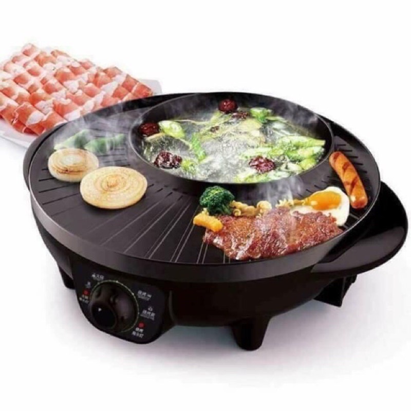 BẾP LẦU NƯỚNG ĐA NĂNG TIỆN LỢI, NỒI LẨU NƯỚNG ĐA NĂNG 2 TRONG 1 BBQ, BẾP LẦU NƯỚNG ĐA NĂNG HÀN QUỐC