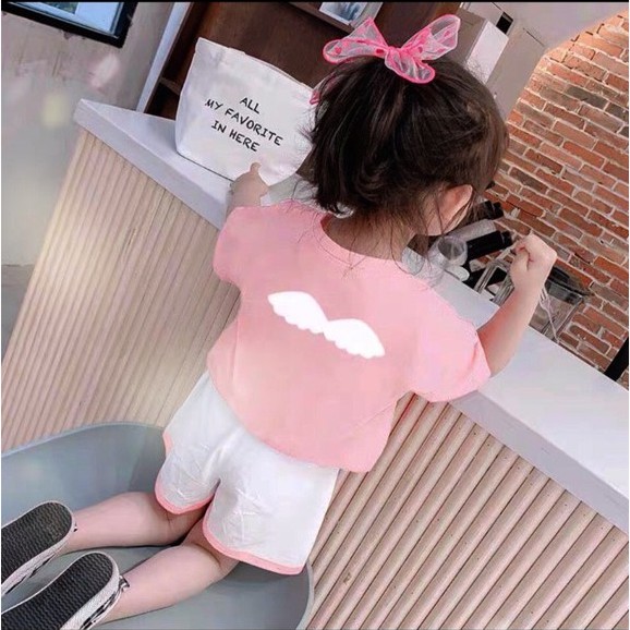 Đồ bộ bé gái Con Xinh cotton TRUST YOUR LOVE,set quần áo trẻ em từ 5 đến 14 tuổi