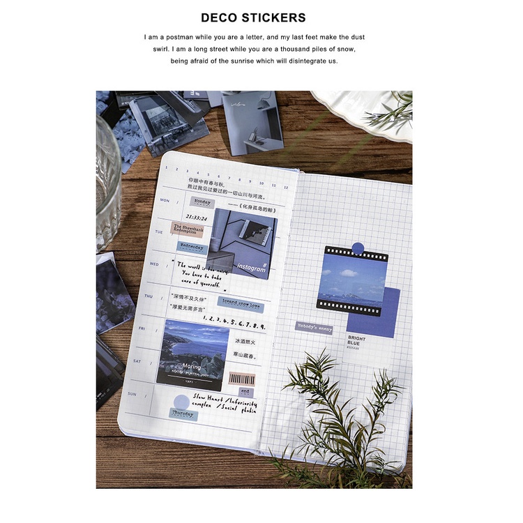 Set 46 Miếng Dán Trang Trí Sổ Tay/Sổ Tay Bằng Giấy Kiểu Năm Mới