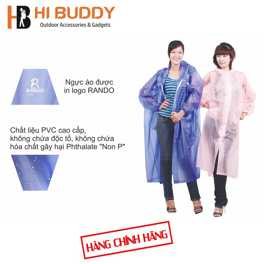 Áo Mưa Rando Dây Kéo | Màu Sắc Trẻ Trung | hibuauto