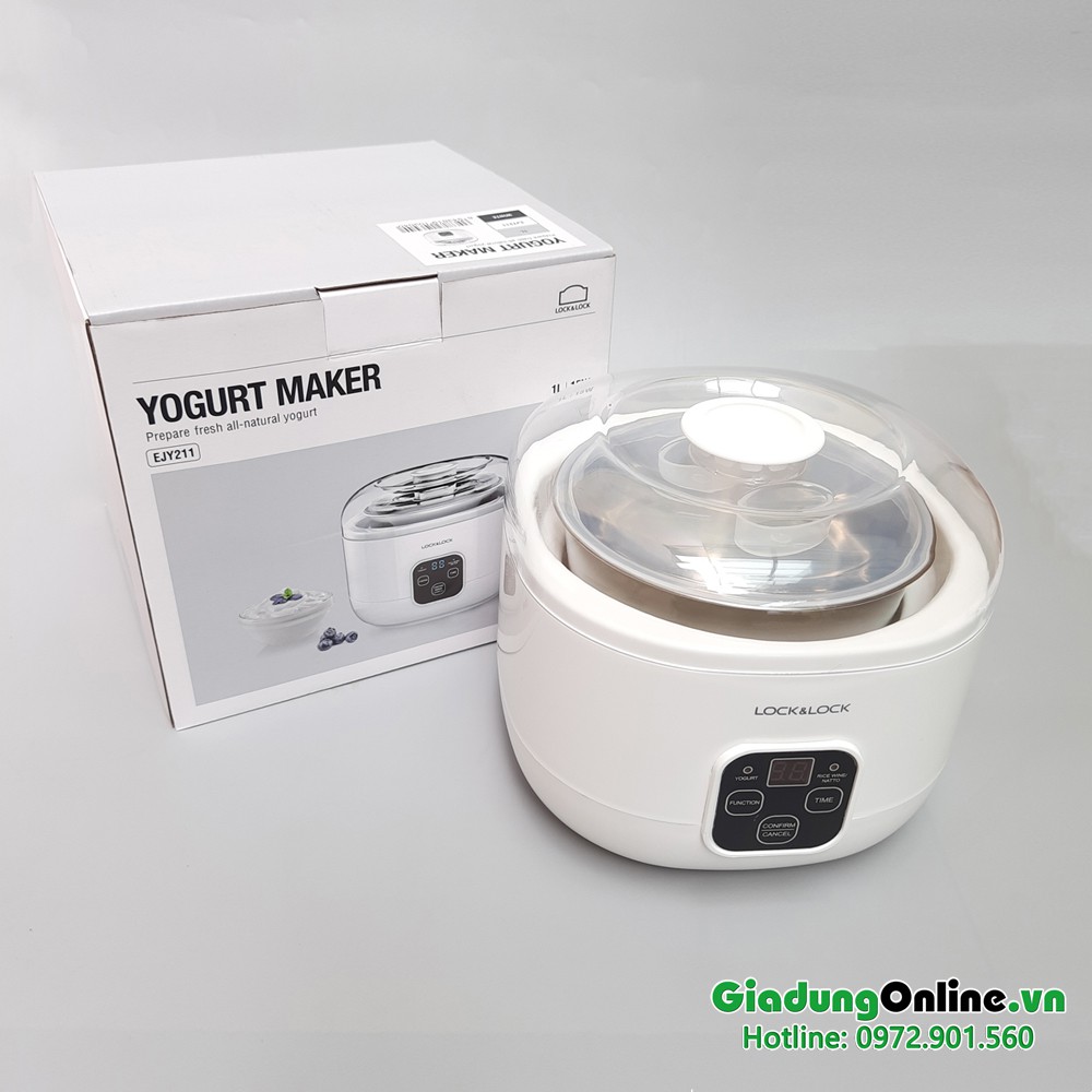 Máy Làm Sữa Chua, Đậu Lên Men Natto Lock&amp;Lock Yogurt Maker 1L EJY211