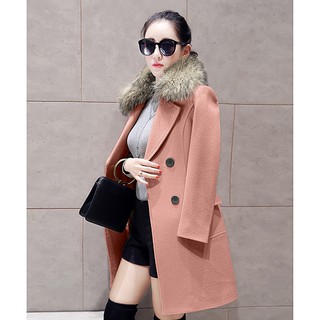 [ LH5097] Áo khoác dạ nữ cổ lông cao cấp
