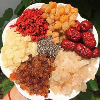 Nguyên liệu nấu chè dưỡng nhan 10 vị tặng kèm lá rứa mỗi loại 10g 20g 30g 40g date 2022