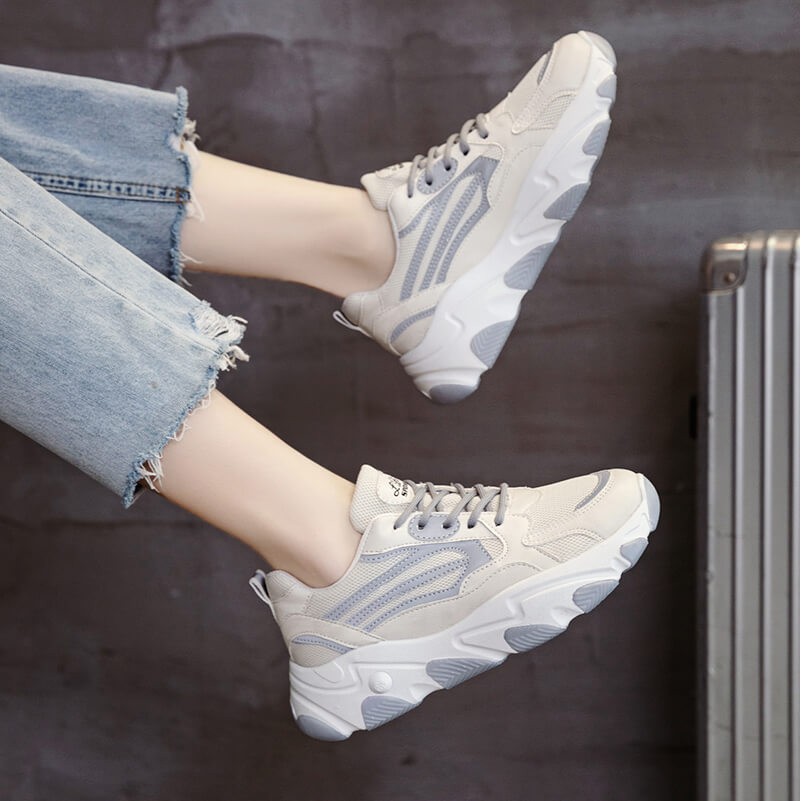 [Hot bản mới] Giày thể thao nữ cao cấp khuynh hướng Sneakers 😍Giay Phản quang😍2 màu có sẵn（03）